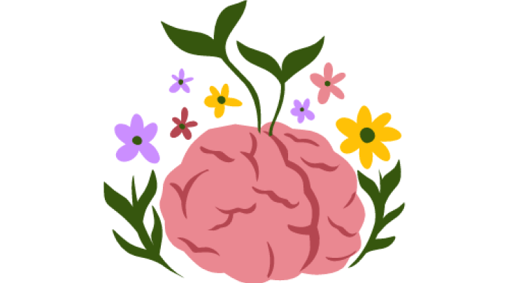 Brain with Flowers